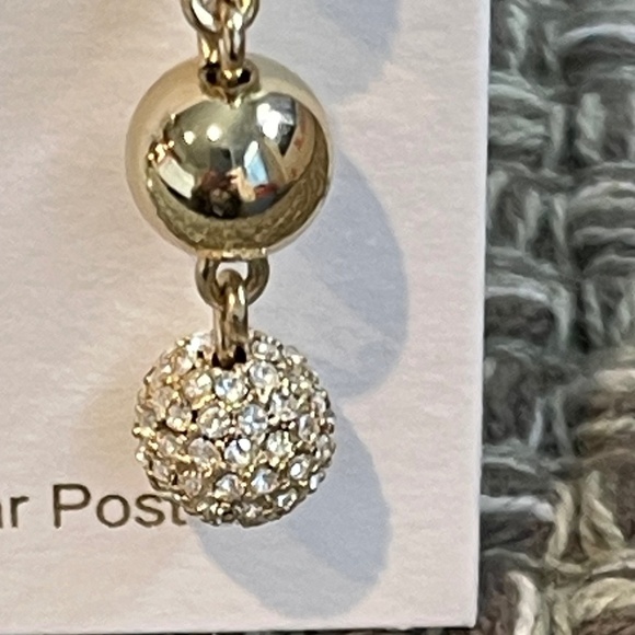 J. Crew Factory Gold Drop Bauble Earrings - NWT - Picture 3 of 5